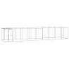 Outdoor Dog Kennel Galvanised Steel with Roof 21.78 m² Colour silver Size 990 x 220 x 180 cm Quantity in Package 1 With roof yes 