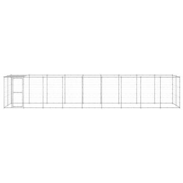 Buy Outdoor Dog Kennel with Roof - 21.78 m² Galvanised Steel