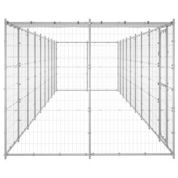 Buy Outdoor Dog Kennel with Roof - 21.78 m² Galvanised Steel