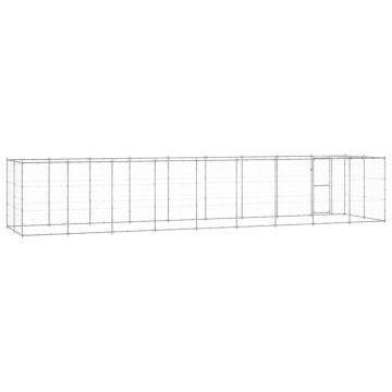 Buy Outdoor Dog Kennel with Roof - 21.78 m² Galvanised Steel