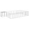 Dog Kennel Silver 19.36 m² Steel Colour silver Size 19.36 m² Quantity in Package 1 