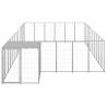 Dog Kennel Silver 19.36 m² Steel - Durable Outdoor Play Area