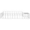 Dog Kennel Silver 19.36 m² Steel - Durable Outdoor Play Area