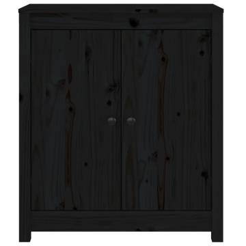 Black Solid Wood Pine Sideboards - 2 pcs | HipoMarket UK