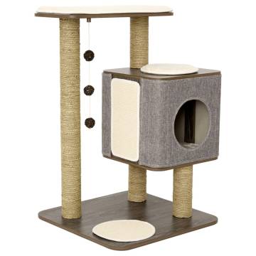 Jack and Vanilla Molly Cat Tree House - Grey | 56x56x86 cm