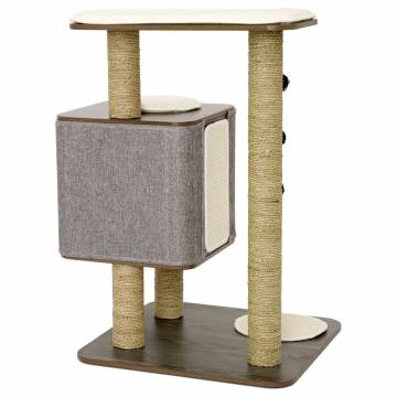 Jack and Vanilla Molly Cat Tree House - Grey | 56x56x86 cm