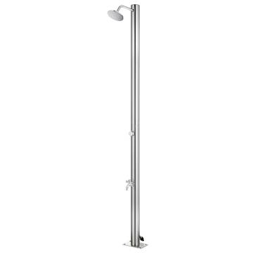 Garden Shower 220 cm Stainless Steel with Grey Base | HipoMarket