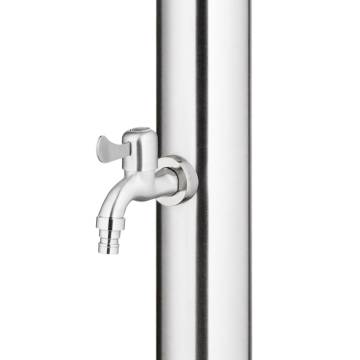 Garden Shower 220 cm Stainless Steel with Grey Base | HipoMarket