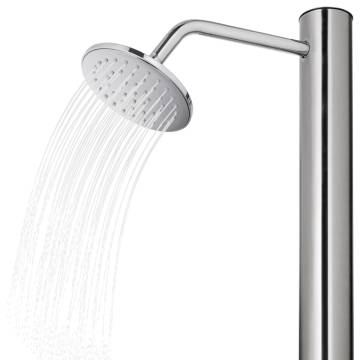 Garden Shower 220 cm Stainless Steel with Grey Base | HipoMarket