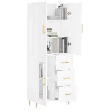 Elegant Highboard in White - 69.5x34x180 cm | HipoMarket