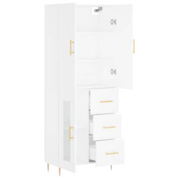 Elegant Highboard in White - 69.5x34x180 cm | HipoMarket