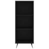 Stylish Highboard Black - 34.5x34x180 cm Engineered Wood