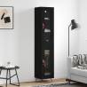 Highboard Black 34.5x34x180 cm Engineered Wood Colour black Quantity in Package 1 Model 1 glass door 