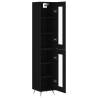 Stylish Highboard Black 34.5x34x180 cm | Hipomarket