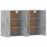 Elegant Wall Mounted Cabinets 2 pcs Concrete Grey - Hipomarket