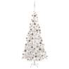 Artificial Pre-lit Christmas Tree with Ball Set L 240 cm White Colour white and rose Size 240 x 120 cm Quantity in Package 1 Number of Branch Tips 