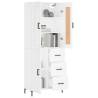 Stylish Highboard White 69.5x34x180 cm | Hipomarket UK