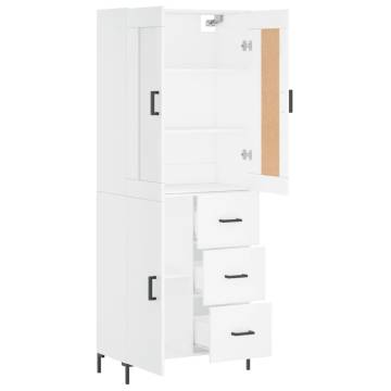 Stylish Highboard White 69.5x34x180 cm | Hipomarket UK