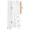 Stylish Highboard White 69.5x34x180 cm | Hipomarket UK