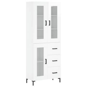 Elegant Highboard High Gloss White | Stylish Storage Solution