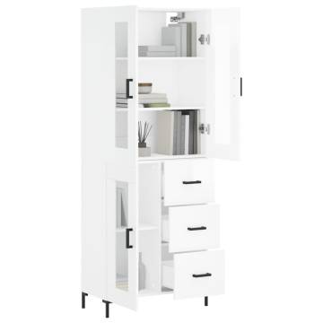 Elegant Highboard High Gloss White | Stylish Storage Solution