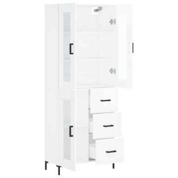 Elegant Highboard High Gloss White | Stylish Storage Solution