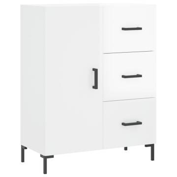 Highboard High Gloss White 69.5x34x180 cm - Stylish Storage