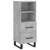 Stylish Highboard Concrete Grey - 34.5x34x180 cm | HipoMarket