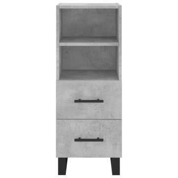 Stylish Highboard Concrete Grey - 34.5x34x180 cm | HipoMarket