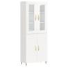 Stylish Highboard High Gloss White - 69.5x34x180 cm