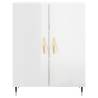 Stylish Highboard High Gloss White - 69.5x34x180 cm