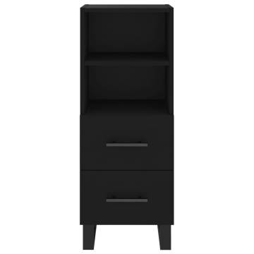 Stylish Highboard Black 34.5x34x180 cm | Hipomarket