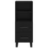 Stylish Highboard Black 34.5x34x180 cm | Hipomarket