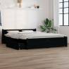 Bed Frame with Drawers Black 120x190 cm Small Double Colour black Size 120 x 190 cm 