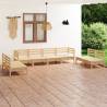 8 Piece Garden Lounge Set Solid Pinewood Colour brown Number of 1 