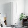 Stylish Highboard High Gloss White - 34.5x34x180 cm