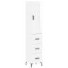 Stylish Highboard High Gloss White - 34.5x34x180 cm