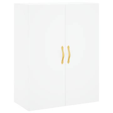 Stylish Highboard White - 69.5x34x180 cm Engineered Wood