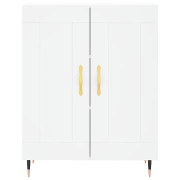 Stylish Highboard White - 69.5x34x180 cm Engineered Wood