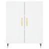 Stylish Highboard White - 69.5x34x180 cm Engineered Wood