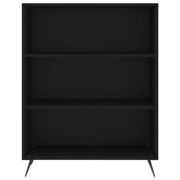 Highboard Black 69.5x34x180 cm | Stylish Engineered Wood Storage