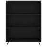 Highboard Black 69.5x34x180 cm | Stylish Engineered Wood Storage