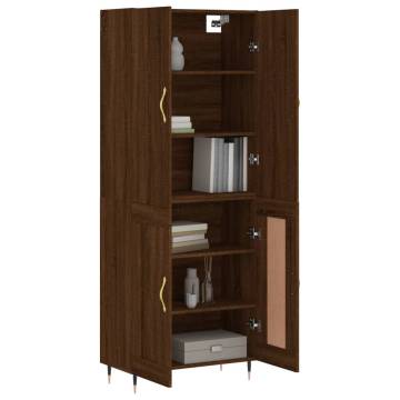 Highboard Brown Oak 69.5x34x180 cm - Stylish Storage Solution