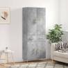 Highboard Concrete Grey 69.5x34x180 cm Engineered Wood Colour concrete grey Quantity in Package 1 Model 2 doors 2 drawers 