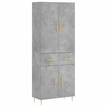 Highboard Concrete Grey - Stylish Engineered Wood Storage