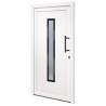 Front Door White 108x208 cm PVC - Secure & Stylish Entrance