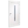 Front Door White 108x208 cm PVC - Secure & Stylish Entrance