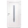 Front Door White 108x208 cm PVC - Secure & Stylish Entrance