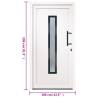 Front Door White 108x208 cm PVC - Secure & Stylish Entrance