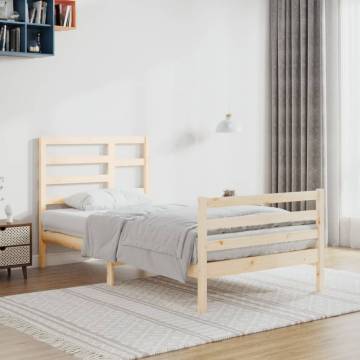 Solid Wood Bed Frame 100x200 cm - Modern Design